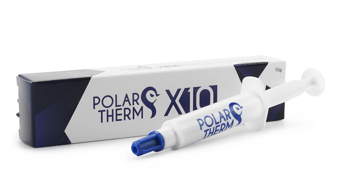Polartherm X-10 Thermal Paste | 10 g · PT-X10-010 | 2.6 g/cm³ · Not Electrically Conductive (0 pS/m) | -50°C to +150°C | Spatula + Applicator Included | Grey