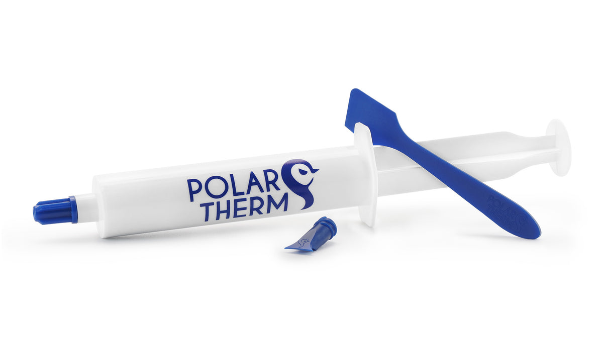 Polartherm X-10 Thermal Paste | 40 g · PT-X10-040 | 2.6 g/cm³ · Not Electrically Conductive (0 pS/m) | -50°C to +150°C | Spatula + Applicator Included | Grey