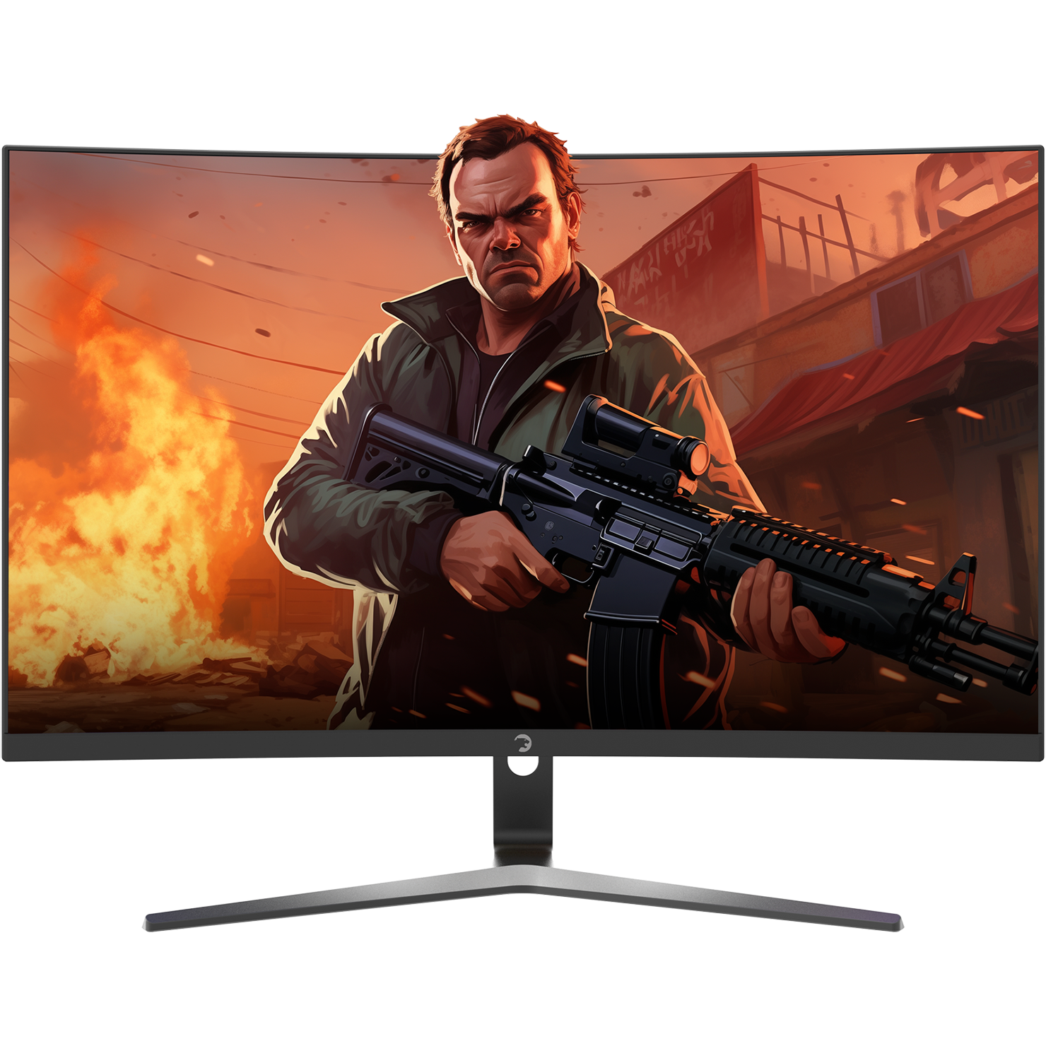 GAMEPOWER Vivid T50 Curved 27-Inch Curved Gaming Monitor | Full HD | 180Hz | 0.5ms | VA Panel | HDR | FreeSync