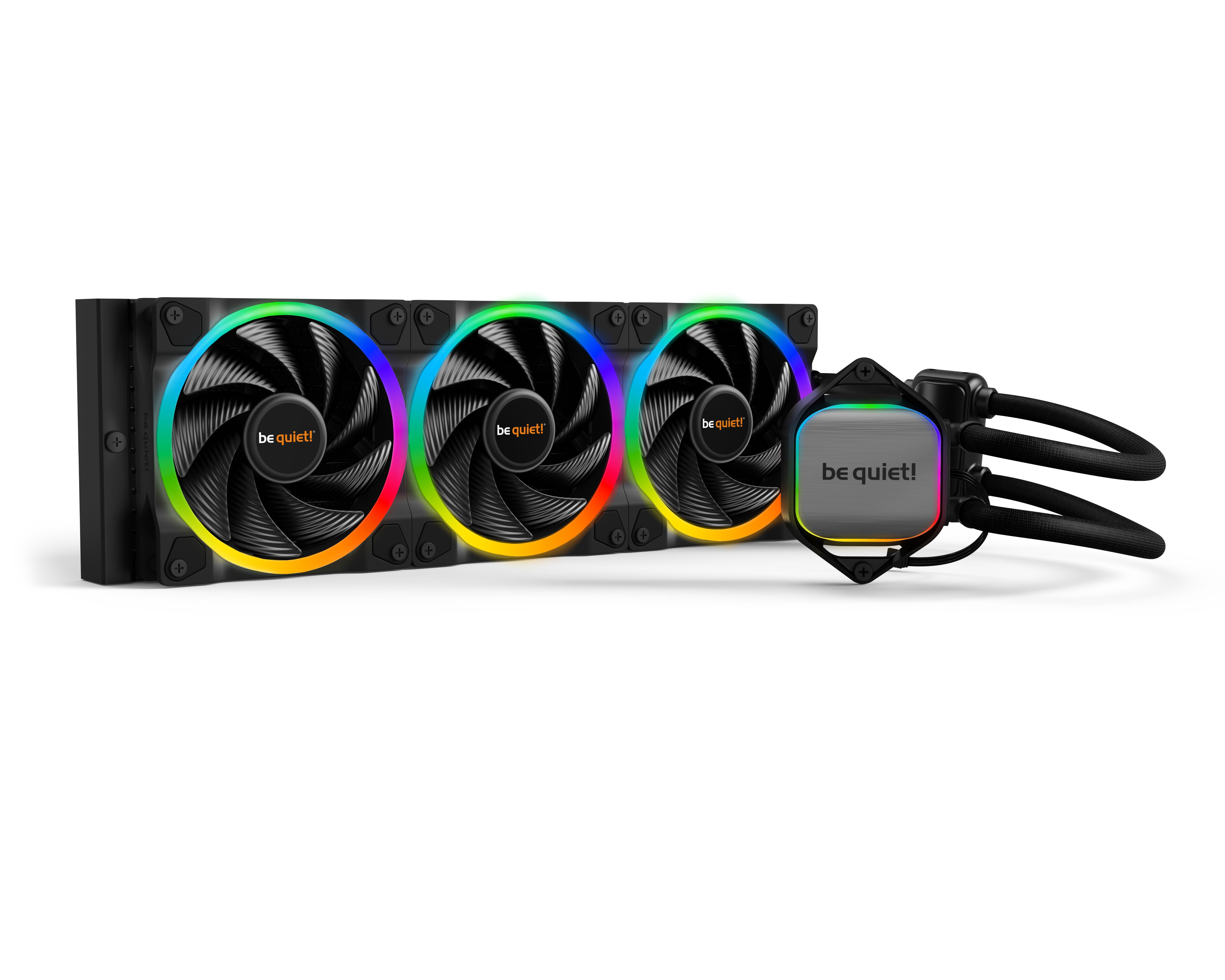 be quiet ! Pure Loop 2 FX 360mm, refroidissement par eau tout-en-un, 3 ventilateurs Light Wings 120mm PWM high-speed, 18 LED ARGB, bloc de refroidissement