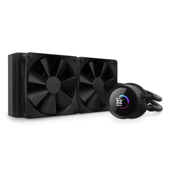 NZXT Kraken 240 - RL-KN240-B1 - Refroidisseur pour processeur AIO de 240 mm - Écran LCD de 1,54 pouces personnalisable. Pompe haute performance - 2...