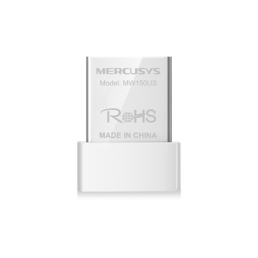 Mercusys MW150US N150 Wireless Nano USB Adapter | 150Mbps · 802.11n · 2.4GHz | USB 2.0 · Internal Antenna | WPA/WPA2 · W