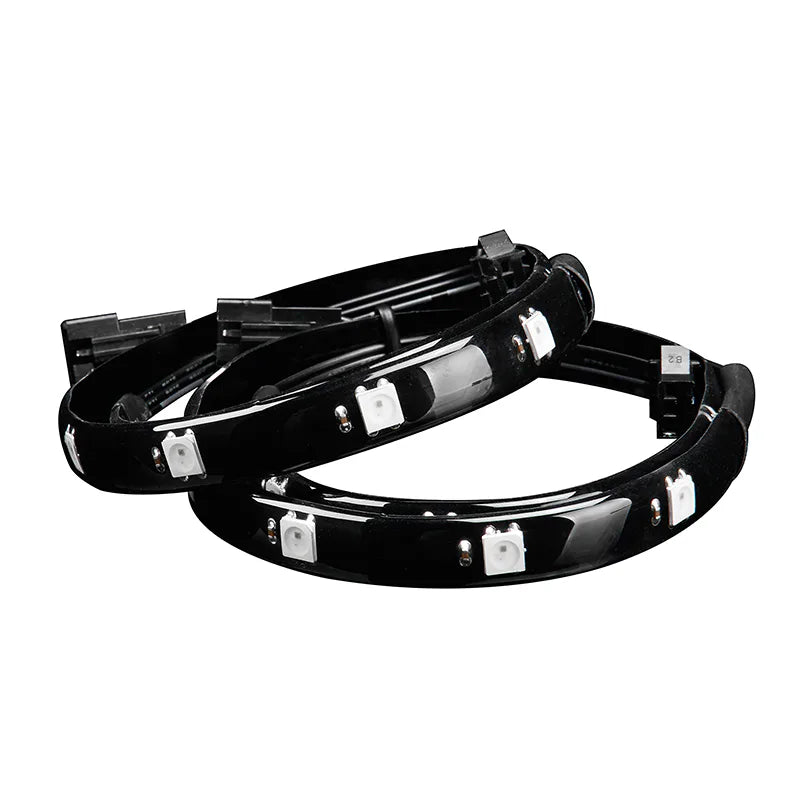DEEPCOOL RGB 200 PRO Addressable RGB LED Strip Kit | 2 × 550mm Magnetic Strips | 3-Pin (+5V-D-G) ARGB | DC 5V · 4.5W/9W | 400mm Extension Cable | Black