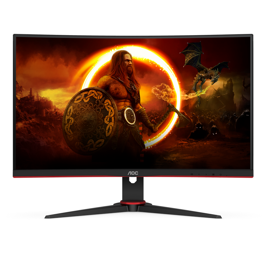 AOC C24G2AE/BK 23.6-inch Curved Gaming Monitor | Full HD 1920x1080 · 165Hz · 1ms MPRT | VA · 1500R · 3000:1 | FreeSync P