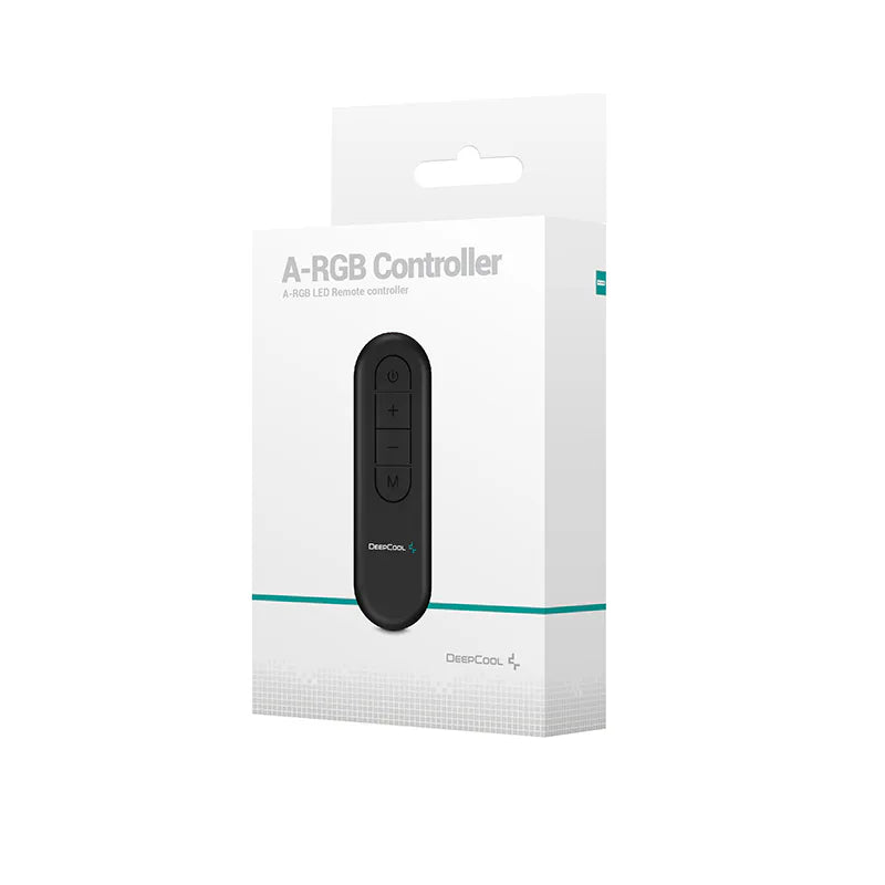 DEEPCOOL A-RGB Controller | Wireless Remote · Magnetic Receiver | 3-Pin (+5V-D-G) ARGB Output | SATA 5V Power | 400mm SA