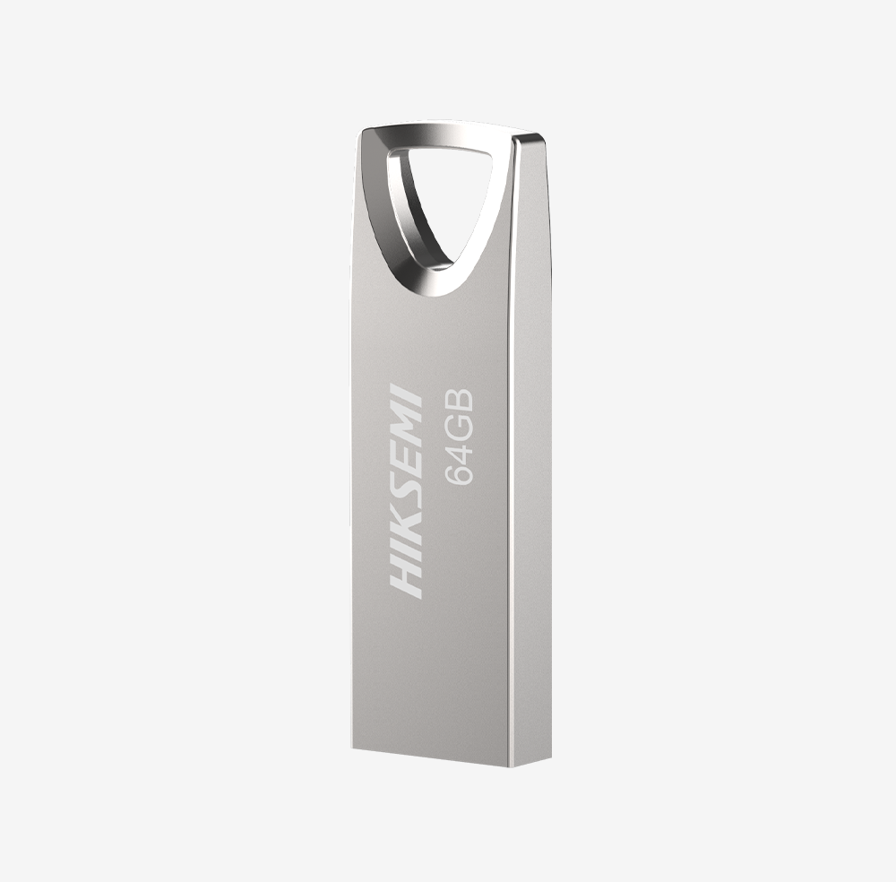 HIKSEMI M200 Classic 64GB USB Flash Drive | USB 2.0 | Metal Housing · 38 × 12 × 4.5 mm · 8 g | 5-Year Warranty | Silver