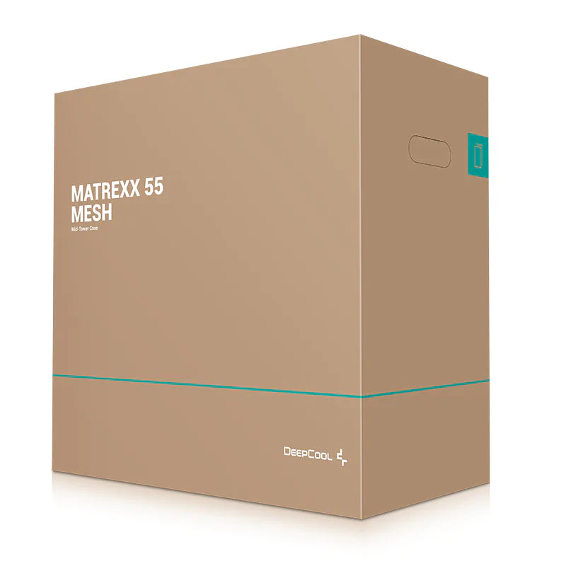 DeepCool MATREXX 55 MESH ADD-RGB 4F Mid-Tower PC Case | ATX · Micro-ATX · Mini-ITX | 4 × 120mm A-RGB Fans | 360mm Radiator · 380mm GPU · 160mm Cooler | Mesh Front · Tempered Glass | Black