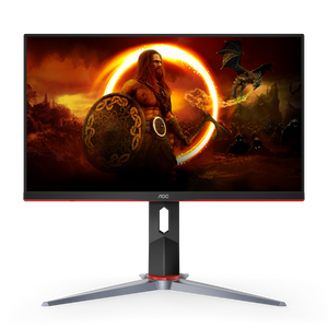 AOC 24G2SP 23.8-inch Frameless Gaming Monitor | Full HD 1920x1080 · 165Hz · 1ms MPRT | IPS · 178°/178° · 300 cd/m² | Adaptive Sync · 130mm Height Adjust · Pivot | HDMI · DisplayPort · VGA | Black