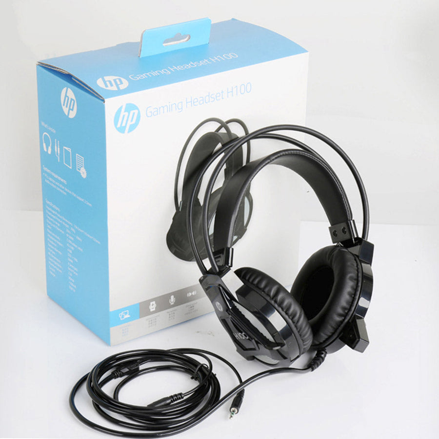 HP H100 Gaming Headset | 50mm Drivers | 20Hz–20kHz | Over-Ear · Wired | Adjustable Microphone · In-Line Volume Control |