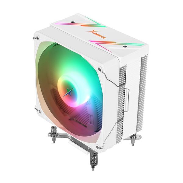 XANDER Whirlwind Pro White WA40528 CPU Air Cooler | 6 Copper Heatpipes | 120 × 120 × 25 mm ARGB PWM Fan | White