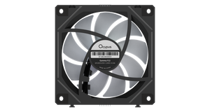 Ocypus Gamma F12 UNI BK ARGB 3-in-1 Case Fan | 120mm · 3-Pack · Cable-Free Interlocking | PWM 800-1800 RPM · 53 CFM | 1.65 mmH2O · ≤31 dBA | Black