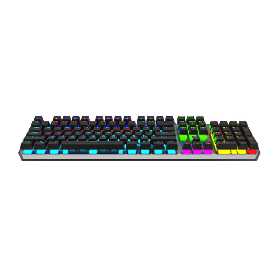 AULA F2066-II Wind Mechanical Gaming Keyboard | 104 Keys · 100% Full-Size | Blue Switches | 20 Lighting Effects | Metal 