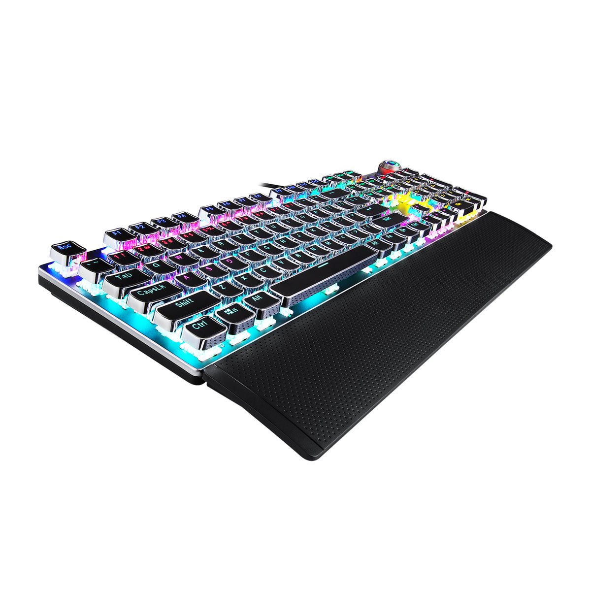 AULA F2088 Mechanical Gaming Keyboard | 104 Keys · 100% Full-Size | Black Switches | Mixed-Colour Backlight · Multi-Function Knob | Full-Key Programmable Macros | Black