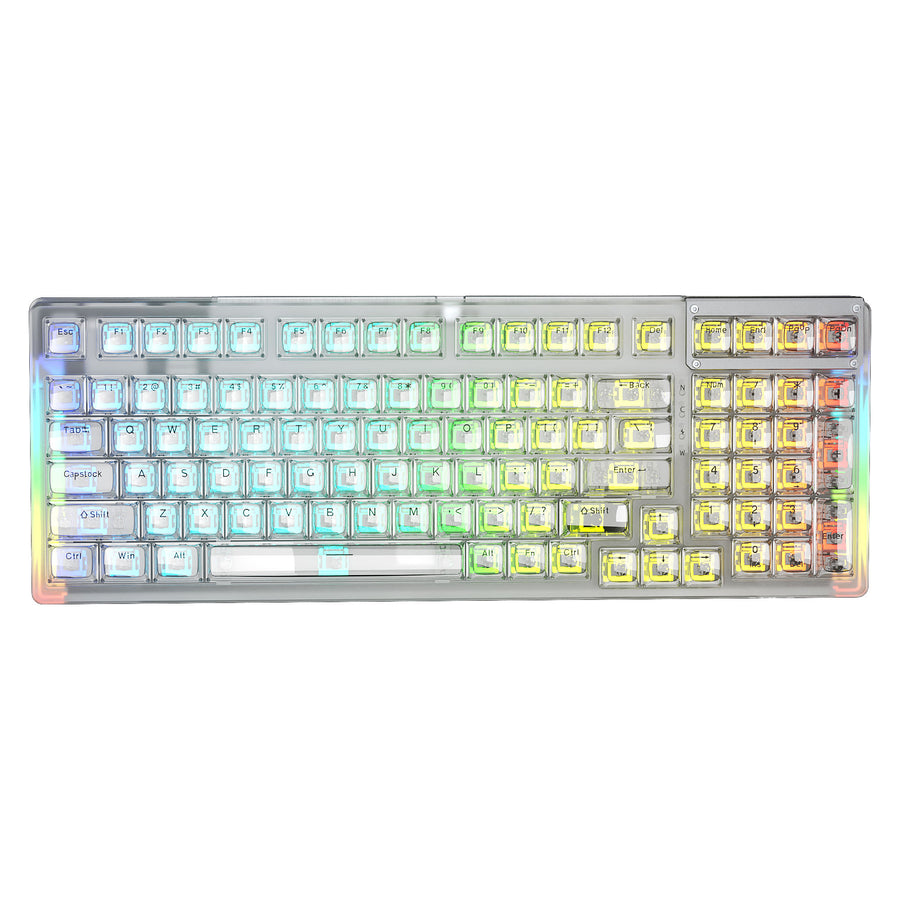 AULA F98 Wireless Mechanical Keyboard | 95% · 98 Keys | Pre-lubed Nimbus V3 Linear · Hot-Swappable | Gasket Mount · RGB 