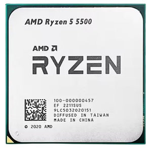 AMD Ryzen 5 5500 Desktop Processor | 6 Cores · 12 Threads | 3.6 GHz Base · Up to 4.2 GHz Boost | 16 MB L3 · Socket AM4 | 65W · Wraith Stealth Cooler Included