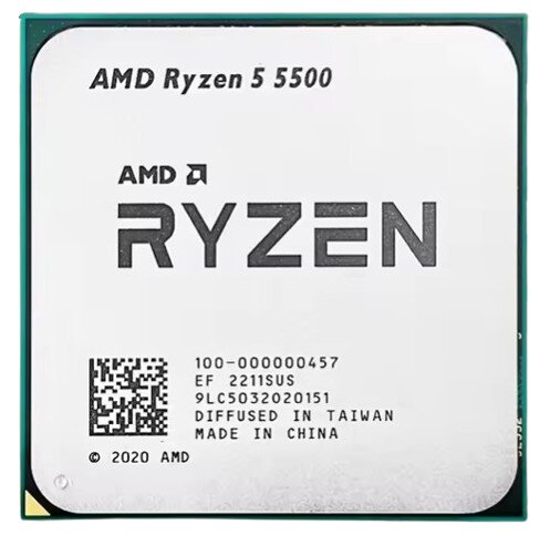 AMD Ryzen 5 5500 Desktop Processor | 6 Cores · 12 Threads | 3.6 GHz Base · Up to 4.2 GHz Boost | 16 MB L3 · Socket AM4 | 65W · Wraith Stealth Cooler Included