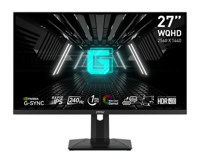 MSI G274QPX | 27" QHD Rapid IPS | 240Hz | 1ms | HDR400 | USB-C PD 65W