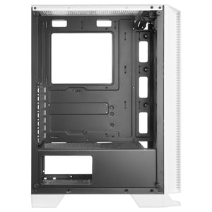 Mars Gaming MC-C Weiß PC Case | ATX Mid Tower | Tempered Glass | ARGB Fans | Mesh Front | White