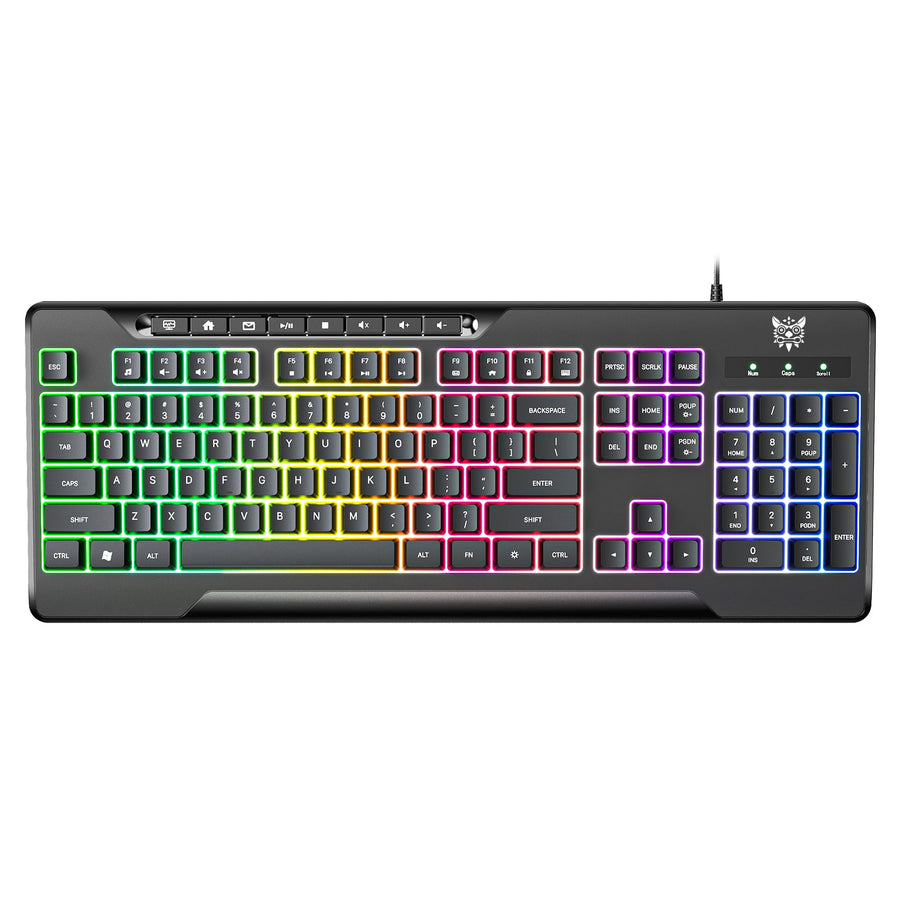 ONIKUMA G32 Wired Gaming Keyboard | 104 Keys · Full-Size | Membrane | Multi-Colour RGB Backlight | Matte ABS Keycaps · B