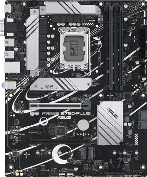 ASUS Prime B760-PLUS | Intel LGA 1700 ATX Motherboard | DDR5 7200+ | PCIe 5.0 | 3× PCIe 4.0 M.2 | 2.5G LAN | USB 3.2 Gen 2x2 Type-C | Thunderbolt 4 / USB4 Header | For Intel 12th/13th/14th Gen