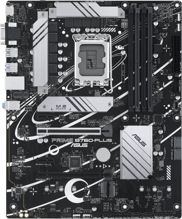 ASUS Prime B760-PLUS | Intel LGA 1700 ATX Motherboard | DDR5 7200+ | PCIe 5.0 | 3× PCIe 4.0 M.2 | 2.5G LAN | USB 3.2 Gen 2x2 Type-C | Thunderbolt 4 / USB4 Header | For Intel 12th/13th/14th Gen