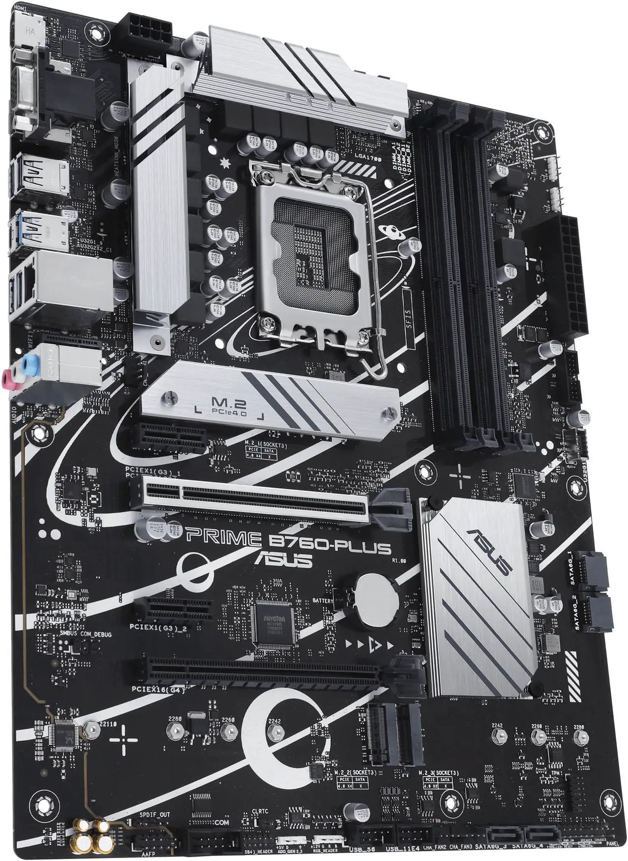 ASUS Prime B760-PLUS | Intel LGA 1700 ATX Motherboard | DDR5 7200+ | PCIe 5.0 | 3× PCIe 4.0 M.2 | 2.5G LAN | USB 3.2 Gen 2x2 Type-C | Thunderbolt 4 / USB4 Header | For Intel 12th/13th/14th Gen