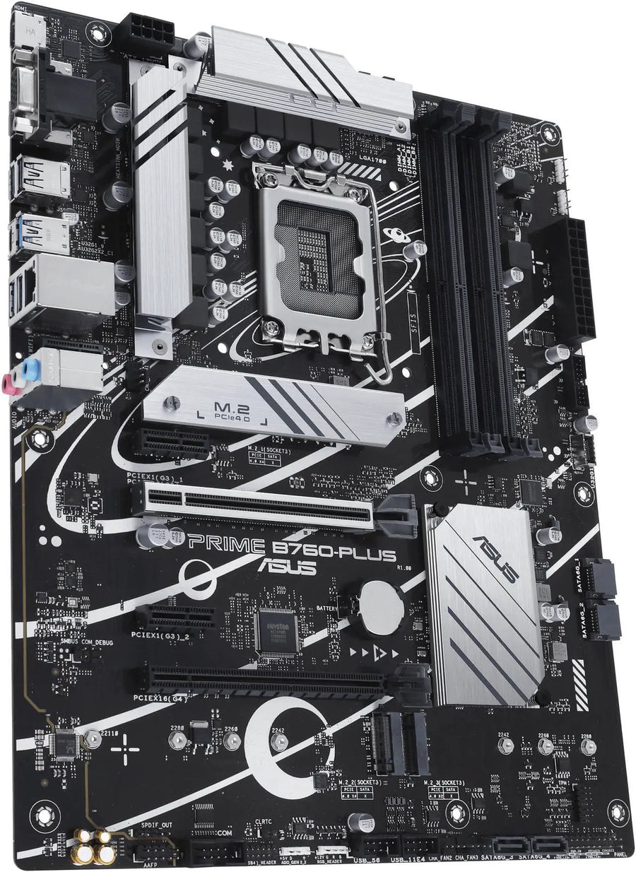 ASUS Prime B760-PLUS | Intel LGA 1700 ATX Motherboard | DDR5 7200+ | PCIe 5.0 | 3× PCIe 4.0 M.2 | 2.5G LAN | USB 3.2 Gen 2x2 Type-C | Thunderbolt 4 / USB4 Header | For Intel 12th/13th/14th Gen