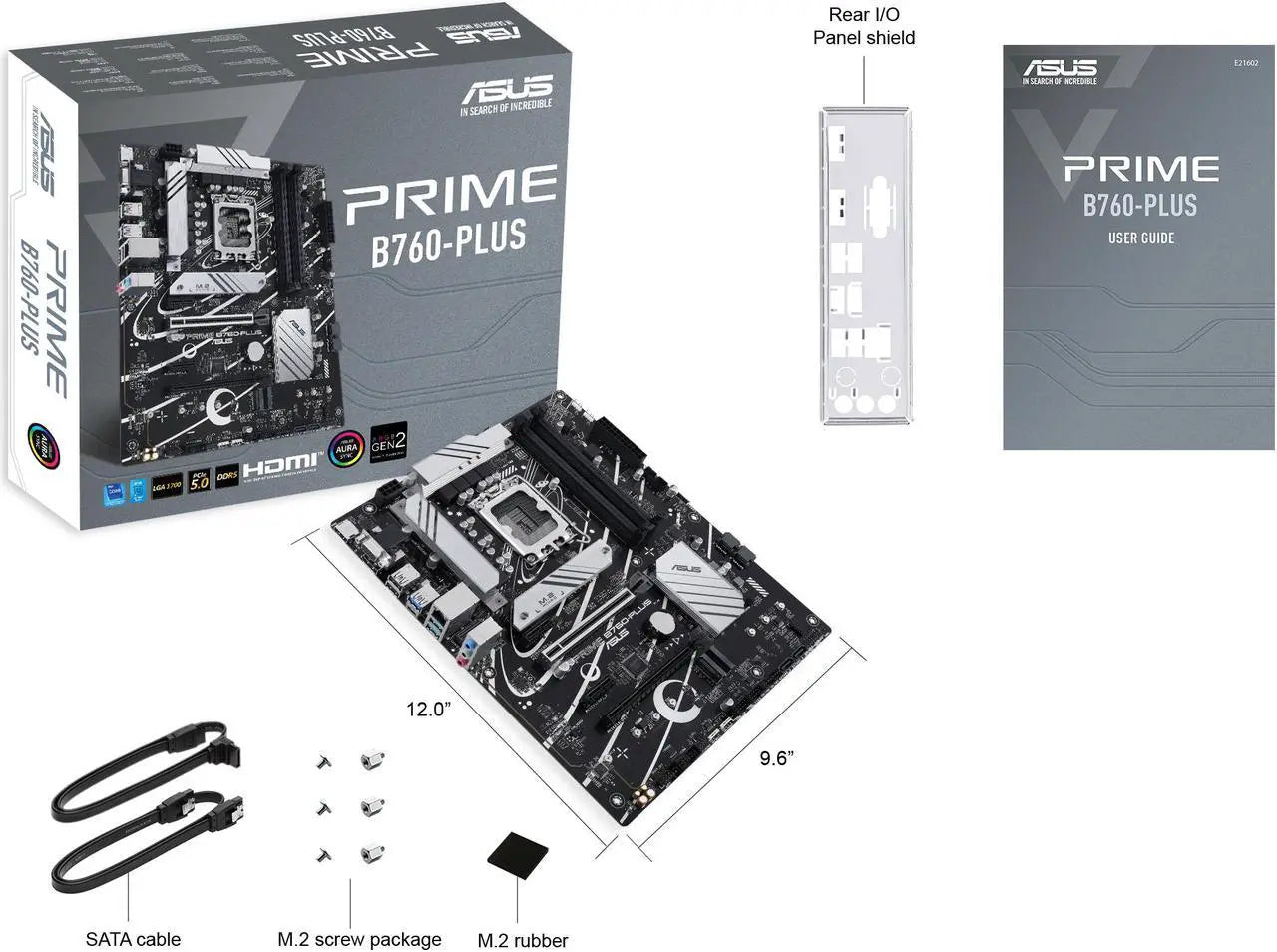 ASUS Prime B760-PLUS | Intel LGA 1700 ATX Motherboard | DDR5 7200+ | PCIe 5.0 | 3× PCIe 4.0 M.2 | 2.5G LAN | USB 3.2 Gen 2x2 Type-C | Thunderbolt 4 / USB4 Header | For Intel 12th/13th/14th Gen