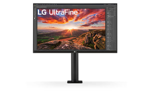 LG Ultrafine Ergo 27-Inch Monitor | 4K UHD | IPS Panel | ملاحظة: جديدة بقاعدة هايدروليك
