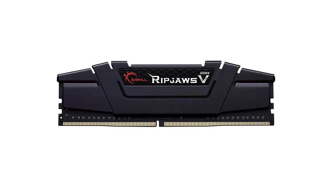 G.Skill Ripjaws V DDR4 16GB Kit (2x8GB) Black | 3200MHz CL16-18-18 | Intel XMP 2.0 | Aluminum Heat Spreader | AMD Ryzen Compatible | 1Rx8 Single Rank | 42mm Height | Lifetime Warranty | Trusted DDR4 for Gaming and Productivity