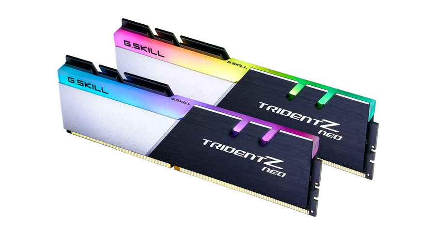 G.Skill Trident Z Neo DDR4 16GB Kit (2x8GB) Black/Silver | 3000MT/s CL16-18-18-38 | AMD Optimized + DOCP/A-XMP | 1.35V | 8-Zone RGB Light Bar | Dual-Tone Heat Spreader | AMD Ryzen Tuned | Award-Winning Design