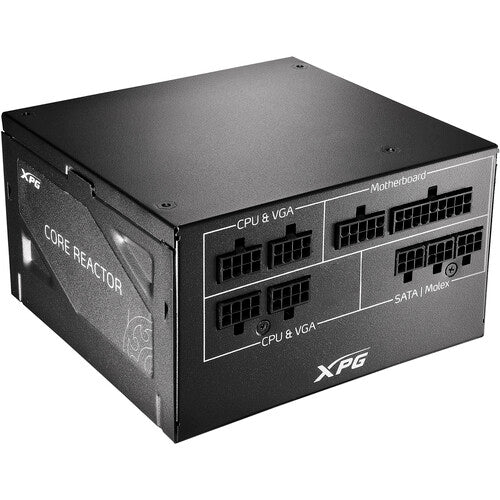 XPG Core Reactor 750 Gold Fully Modular Power Supply 750W Black | 80+ Gold | 100% Japanese 105°C Capacitors | 120mm Intelligent Fan Curve | CWT Platform | Single +12V Rail | 6x PCIe 6+2-Pin | Compact 140mm Depth | NVIDIA RTX 30 + AMD Ready