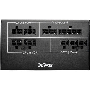 XPG Core Reactor 750 Gold Fully Modular Power Supply 750W Black | 80+ Gold | 100% Japanese 105°C Capacitors | 120mm Intelligent Fan Curve | CWT Platform | Single +12V Rail | 6x PCIe 6+2-Pin | Compact 140mm Depth | NVIDIA RTX 30 + AMD Ready