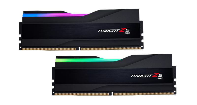 G.Skill Trident Z5 RGB DDR5 32GB Kit (2x16GB) | 6400MT/s CL32 | Intel XMP 3.0 | 8-Zone ARGB Light Bar | Brushed Aluminum Heat Spreader Silver Black | On-Die ECC | Intel 13th-14th Gen Optimized | Red Dot Award 2022 Premium Memory