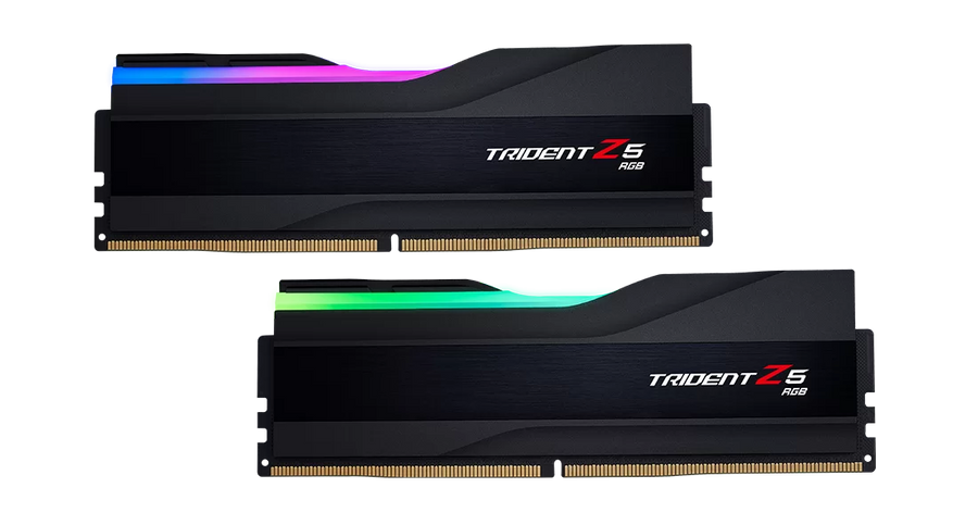 G.Skill Trident Z5 RGB DDR5 32GB Kit (2x16GB) Matte Black | 6400MT/s CL32-39-39-102 | Intel XMP 3.0 | 1.40V | Streamlined RGB Light Bar | Hand-Screened DRAM ICs | Brushed Aluminum Heat Spreader | Complete 2x16GB Kit | Intel Z890/Z790/B860/B760