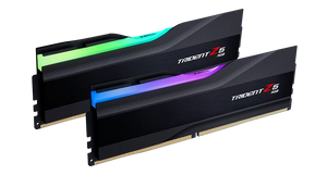 G.Skill Trident Z5 RGB DDR5 32GB Kit (2x16GB) | 6400MT/s CL32 | Intel XMP 3.0 | 8-Zone ARGB Light Bar | Brushed Aluminum Heat Spreader Silver Black | On-Die ECC | Intel 13th-14th Gen Optimized | Red Dot Award 2022 Premium Memory