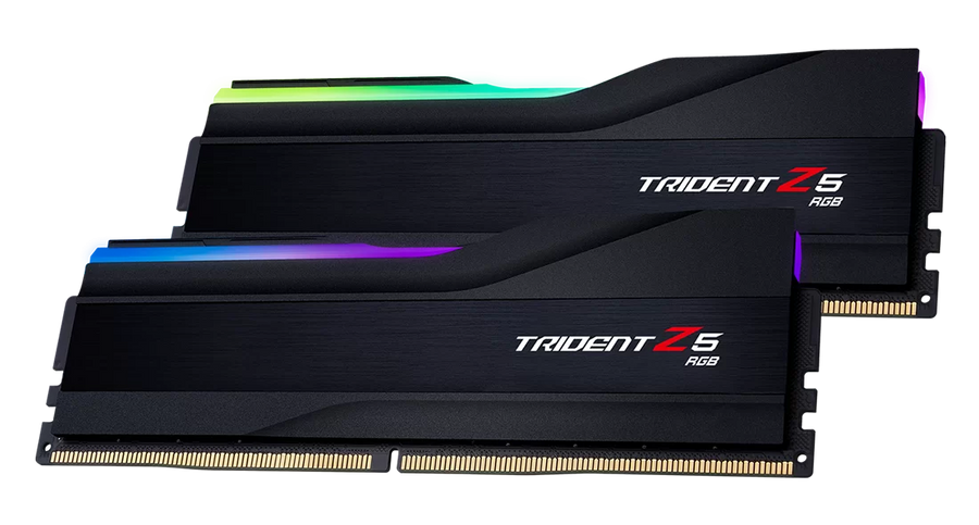 G.Skill Trident Z5 RGB DDR5 32GB Kit (2x16GB) Matte Black | 6400MT/s CL32-39-39-102 | Intel XMP 3.0 | 1.40V | Streamlined RGB Light Bar | Hand-Screened DRAM ICs | Brushed Aluminum Heat Spreader | Complete 2x16GB Kit | Intel Z890/Z790/B860/B760