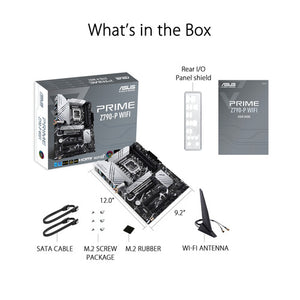 ASUS Prime Z790-P WiFi | Intel LGA 1700 ATX Motherboard | DDR5 7200+ | PCIe 5.0 | 3× M.2 | WiFi 6 | 2.5G LAN | USB 3.2 Gen 2x2 | Thunderbolt 4 / USB4 Header | For Intel 12th/13th/14th Gen