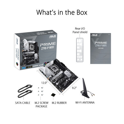 ASUS Prime Z790-P WiFi | Intel LGA 1700 ATX Motherboard | DDR5 7200+ | PCIe 5.0 | 3× M.2 | WiFi 6 | 2.5G LAN | USB 3.2 Gen 2x2 | Thunderbolt 4 / USB4 Header | For Intel 12th/13th/14th Gen