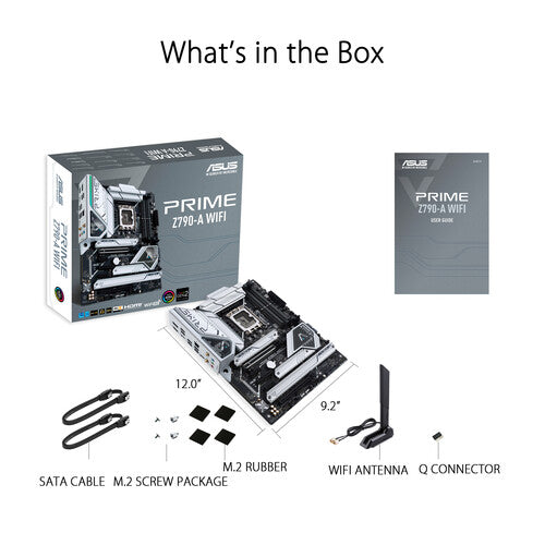 ASUS Prime Z790-A WiFi | Intel LGA 1700 ATX Motherboard | DDR5 7000+ | PCIe 5.0 | 4× M.2 | 16+1 DrMOS | WiFi 6E | Thunderbolt 4 / USB4 Header | For Intel 12th/13th/14th Gen
