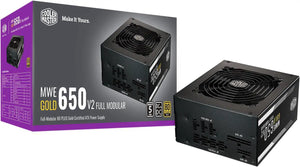 Cooler Master MWE Gold 750 V2 Full Modular | 750W 80+ Gold Power Supply | Fully Modular Flat Black Cables | 120mm HDB Fan | DC-to-DC Circuit Design | 2 EPS Connectors | 50°C Temperature Resilience | Compact ATX | Ideal for Gaming PCs & Workstations