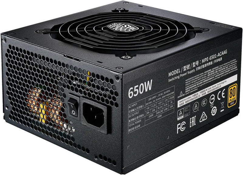 Cooler Master MWE Gold 750 V2 Full Modular | 750W 80+ Gold Power Supply | Fully Modular Flat Black Cables | 120mm HDB Fan | DC-to-DC Circuit Design | 2 EPS Connectors | 50°C Temperature Resilience | Compact ATX | Ideal for Gaming PCs & Workstations