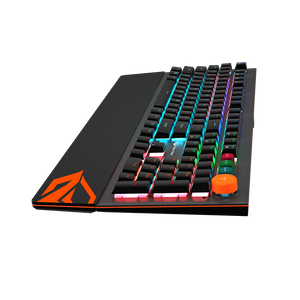 Meetion MK500 Mechanical Gaming Keyboard | 104/105 Keys | OUTEMU Blue Switches | 14 LED Backlight Modes | Detachable Magnetic Wrist Rest | Full-Key Anti-Ghosting | Black · Gray