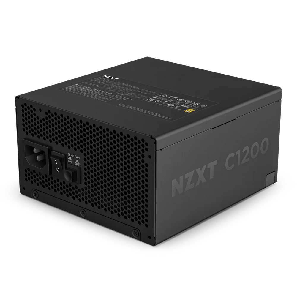 NZXT C1200 Gold ATX 3.1 - Vollständig modulares, geräuscharmes PC-Gaming-Netzteil - 1200 Watt - 80 PLUS Gold - 12V-2x6-Anschluss - Zero Fan-Modus