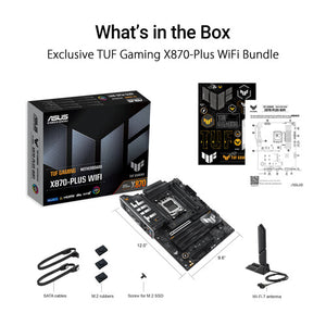 ASUS TUF Gaming X870-PLUS WiFi | AMD AM5 ATX Motherboard | DDR5 EXPO | PCIe 5.0 | 4× M.2 with PCIe 5.0 | WiFi 7 | Dual USB4 40Gbps | For Ryzen 7000/8000/9000