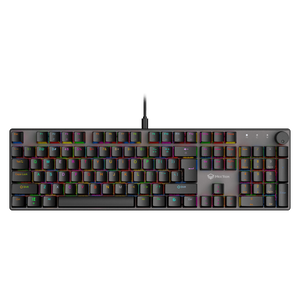 Meetion MK009 Pro Mechanical Gaming Keyboard | 104/105 Keys | Hot-Swappable Red Switches | RGB 16.8M · 18 Effects | 1000 Hz · 1 ms | Volume Knob | Detachable Type-C | AR/EN Keycaps
