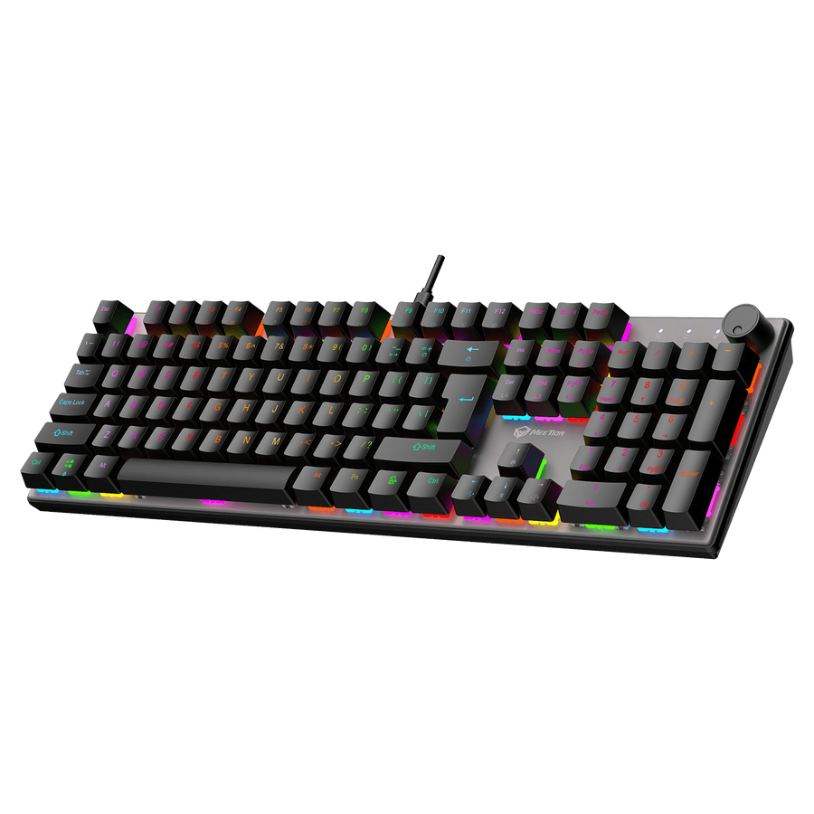 Meetion MK009 Pro Mechanical Gaming Keyboard | 104/105 Keys | Hot-Swappable Red Switches | RGB 16.8M · 18 Effects | 1000