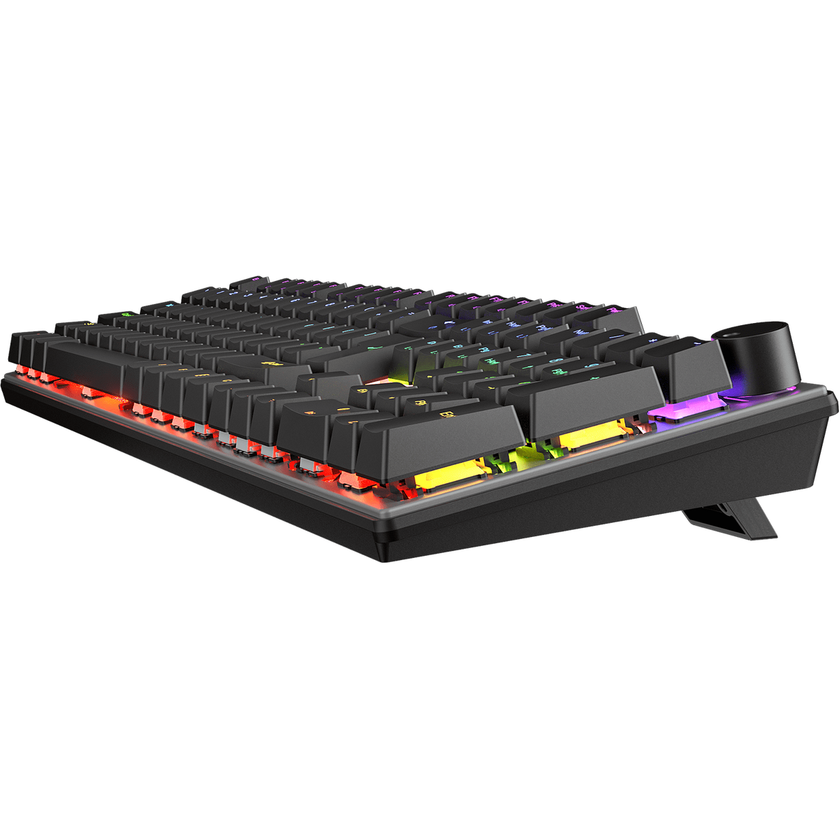Meetion MK009 Pro Mechanical Gaming Keyboard | 104/105 Keys | Hot-Swappable Red Switches | RGB 16.8M · 18 Effects | 1000 Hz · 1 ms | Volume Knob | Detachable Type-C | AR/EN Keycaps
