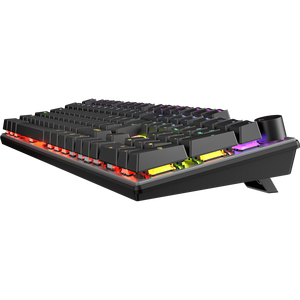 Meetion MK009 Pro Mechanical Gaming Keyboard | 104/105 Keys | Hot-Swappable Red Switches | RGB 16.8M · 18 Effects | 1000 Hz · 1 ms | Volume Knob | Detachable Type-C | AR/EN Keycaps