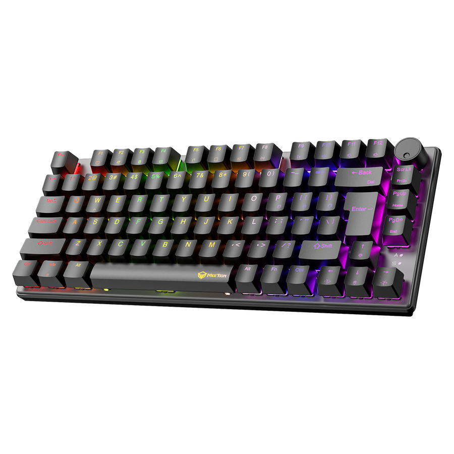 Meetion MK006 Pro Mechanical Gaming Keyboard | 75% · 80/81 Keys | Hot-Swappable Red Switches | RGB 16.8M · 18 Modes | Vo